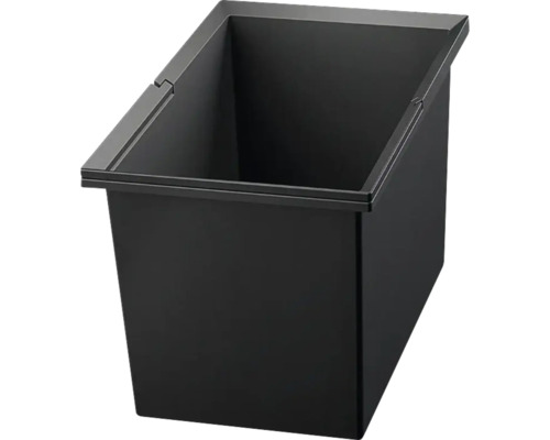 Boîte de rangement noire en plastique