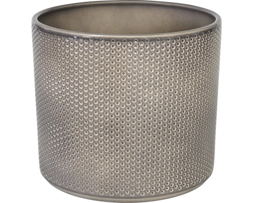 Pot de fleurs cylindrique avec motif perforé