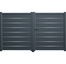 Aluminium Gartentor mit horizontalen Zierleisten
