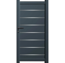 Gartentor aus Aluminium mit horizontalen Zierelementen