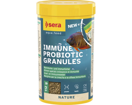 Nourriture granulée sera ImmunPro 250 ml nourriture de croissance, nourriture pour poissons d'élevage