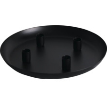 Schwarzer Kerzenteller mit vier Haltern