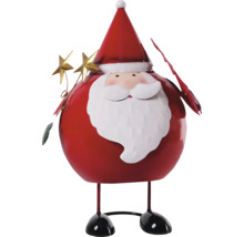 Figurine décorative de Père Noël avec étoiles et bonnet