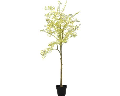 Arbre artificiel avec des feuilles dans un pot