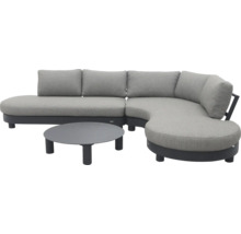 Graues Lounge-Set mit Sofa und Tisch für den Außenbereich