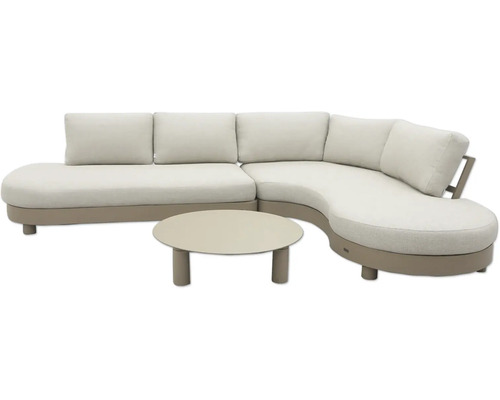 Gartensitzgruppe mit Sofa und rundem Tisch