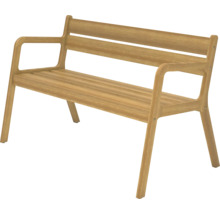 Holzbank mit Armlehnen für den Garten