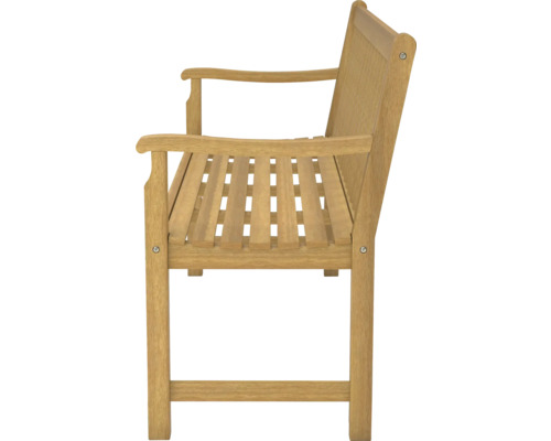 Holzbank mit Armlehnen für den Außenbereich