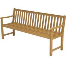 Gartenbank aus Holz mit Armlehnen