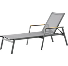 Gartenliege mit Aluminiumgestell und Armlehnen