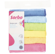 Sechs Mikrofasertücher von Sorbo im Paket