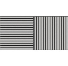 Deux vues d''un bardage de façade avec une orientation horizontale et verticale