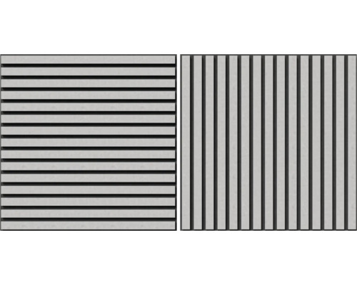 Deux vues d''un bardage de façade avec une orientation horizontale et verticale
