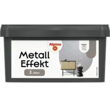Peinture Alpina effet métal argent dans un seau de peinture