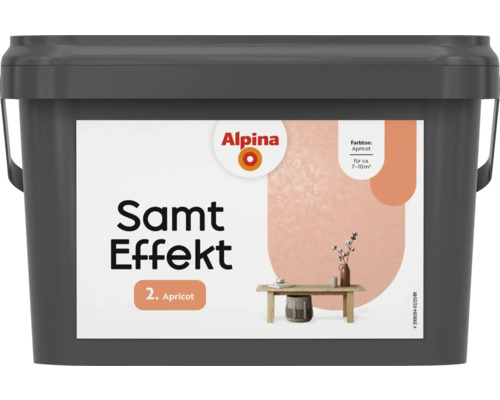 Eimer Alpina Samt Effekt Farbe Aprikot für Innenräume