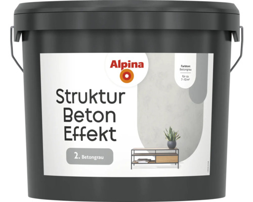Eimer Alpina Struktur Beton Effekt Farbe Betongrau