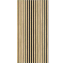 Panneau acoustique avec des nervures en bois