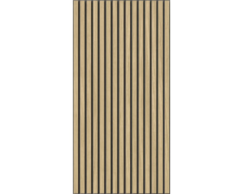 Panneau acoustique avec des nervures en bois