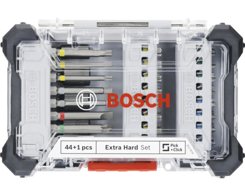Kit d'embout de tournevis 45 pces Extra Hard Jeu d''embouts de vissage Bosch avec 44 plus 1 pièces dans une mallette