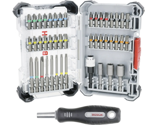 Jeu d''embouts de vissage Bosch avec embouts, douilles et tournevis