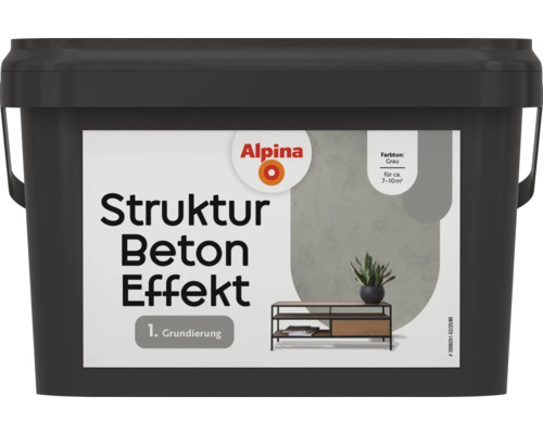 Seau d''apprêt à effet béton structuré Alpina
