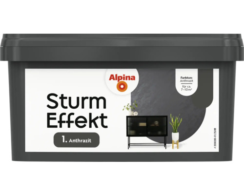 Eimer Alpina Sturm Effekt Farbe Anthrazit
