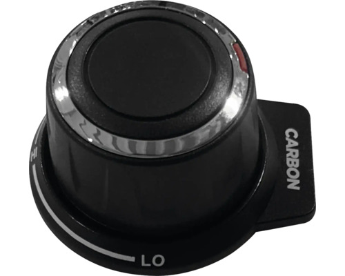 Schalter für Kohlenmonoxidmelder mit Markierungen für hoch und niedrig