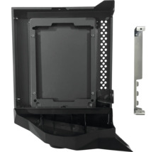 Boîtier en acier noir avec évidement et équerre de montage