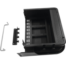 Insert de barbecue noir vide avec accessoires pour barbecues au charbon de bois