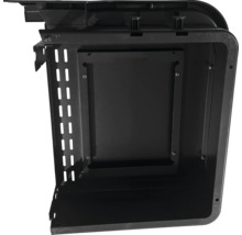 Vue intérieure d''une structure de boîtier noire.