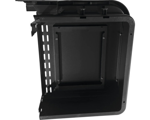 Vue intérieure d''une structure de boîtier noire.