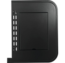 Habillage de poêle noir avec trappe de visite