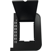 Kit de cheminée noir avec clapet ouvert