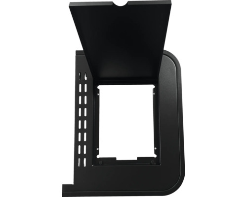 Kit de cheminée noir avec clapet ouvert