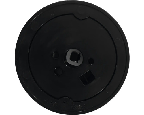 Bouton rotatif noir en plastique