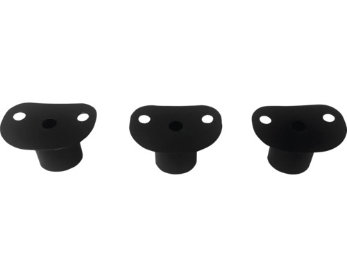 Trois bouchons d''oreille noirs en silicone