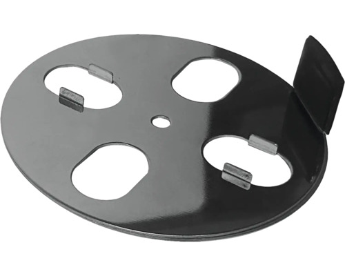 Plaque métallique avec découpes et support