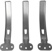 Trois connecteurs d''angle en métal pour fixations