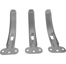 Trois supports d''étagère métalliques pour étagères