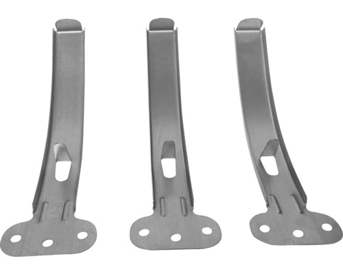 Trois supports d''étagère métalliques pour étagères