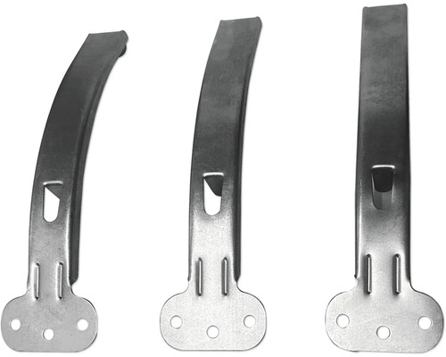 Trois colliers de serrage en métal pour la fixation