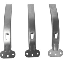 Trois colliers de fixation en métal