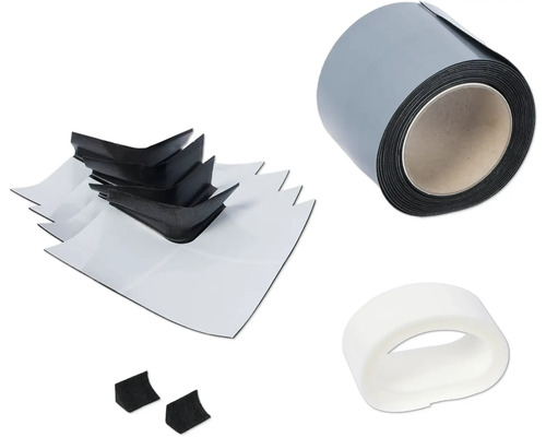 Kit d'étanchéité complémentaire BREUER Express Q72 pour receveur de douche de plain-pied noir 1445000000099 Accessoires de gouttière comprenant l''angle de gouttière, la bande d''étanchéité, l''angle intérieur et la sortie