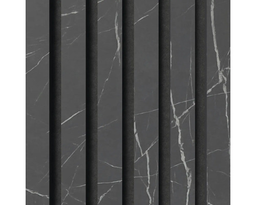 Panneau décoratif aspect marbre avec structure rainurée