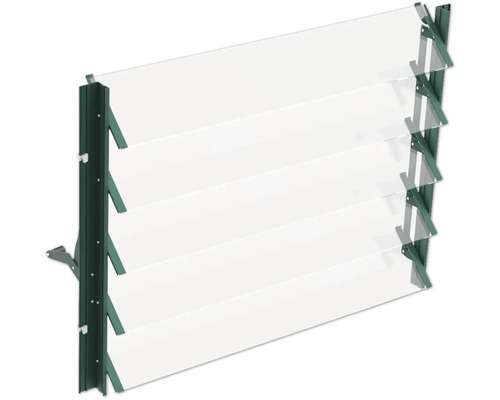 Fenêtre à lames avec lames transparentes