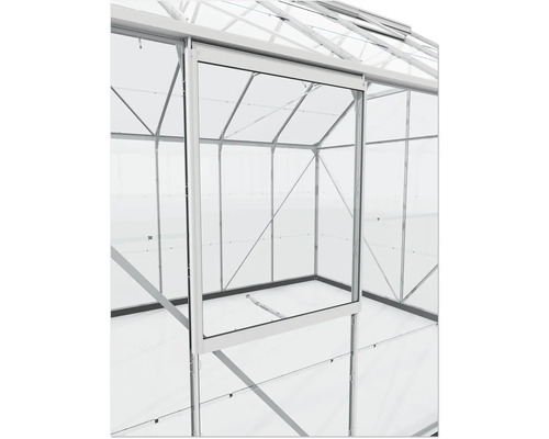 Vue détaillée d''une serre avec fenêtre ouverte