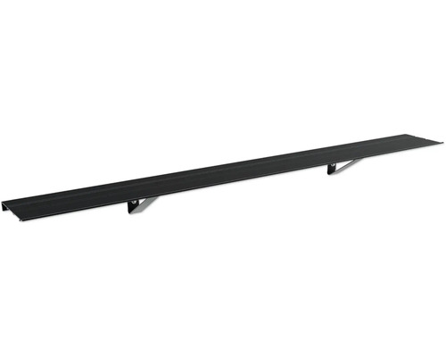 Duschrinne aus Stahl mit Halterungen