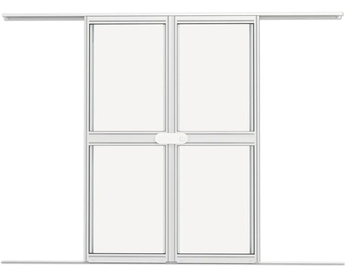 Porte coulissante à deux vantaux