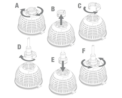 Illustration du manuel d''installation d''un filtre de bassin