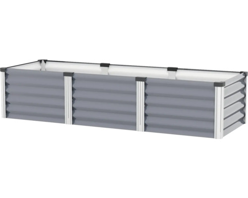 Jardinière surélevée classique Vitavia Linus In & Out 401 S 185x65x40 cm gris Jardinière surélevée en métal pour le jardin